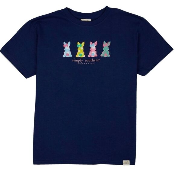 SIMPLY SOUTHERN Big Girls MEDIUM Easter Vibes - DOG - Short Sleeve Tee - Picture 9 of 11